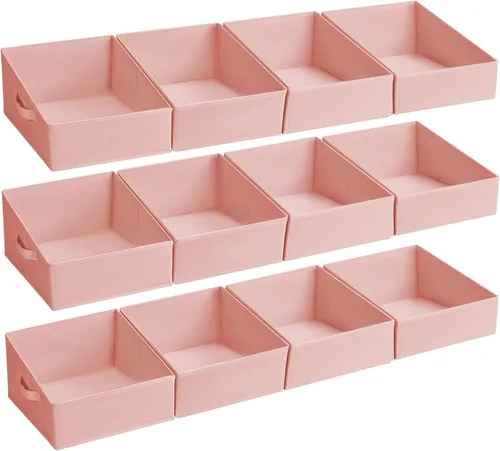 Miniatura 51 de DIMJ Contenedores de almacenamiento trapezoidales para ropa, 4 paquetes organizadores de armario y cestas de almacenamiento, cestas plegables