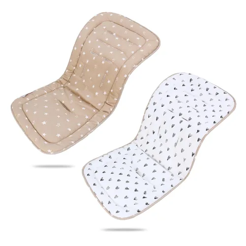 Miniatura 37 de Cojín para Carrito de Bebé, Colchoneta Silla Paseo Universal Transpirable, Cojín para Sillas de Paseo 100% Algodón, 34x78cm 1 Paquete