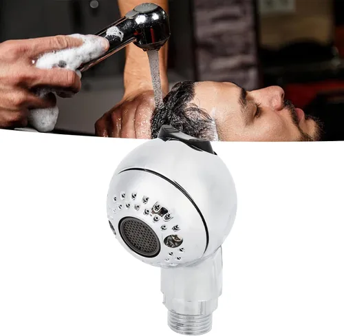 Miniatura 2 de Cabezal de ducha de mano, champú de alta presión, accesorio de cabezal de ducha con un boquilla de filtro de acero inoxidable, botón de ajuste de 2