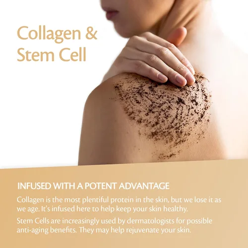Miniatura 8 de Exfoliante de café arábica para manos, pies y cuerpo, exfoliante con colágeno y células madre, limpiador facial para celulitis, líneas finas