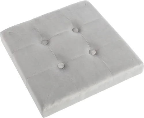 Miniatura 9 de Lavish Home - Otomana de almacenamiento, reposapiés copetudo, copetudo de terciopelo, copetudo de lino o organizador de almacenamiento con tapa