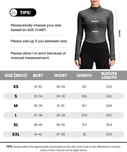 Miniatura 6 de QUEENIEKE Womens Athletic Workout Jackets Cottony-Soft Full Zip Slim Fit Running Jacket 0703