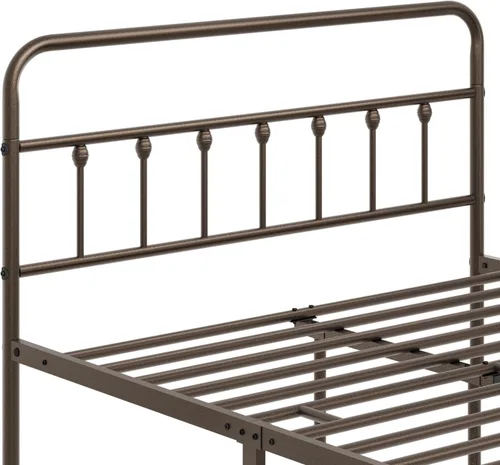 Miniatura 9 de Topeakmart Marco de cama de metal de estilo victoriano tamaño completo con cabecero/base de colchón/no necesita somier/almacenamiento debajo