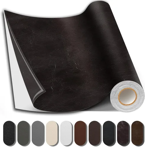Miniatura 9 de Cinta de reparación de cuero Shagoom, parche de reparación autoadhesivo impermeable de 17X79 pulgadas, parches grandes de vinilo DIY para sofás