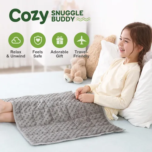 Miniatura 2 de Sivio Manta con Peso para Regazo, Mantas con Peso, Suave y Acogedora Manta Pesada Refrescante, Calma y Siesta, Escuela y Hogar, 2 libras, 20 x 30