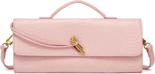 Miniatura 14 de Bolso de mano de cuero de moda para mujer, bolso de mano cruzado con estampado de cocodrilo