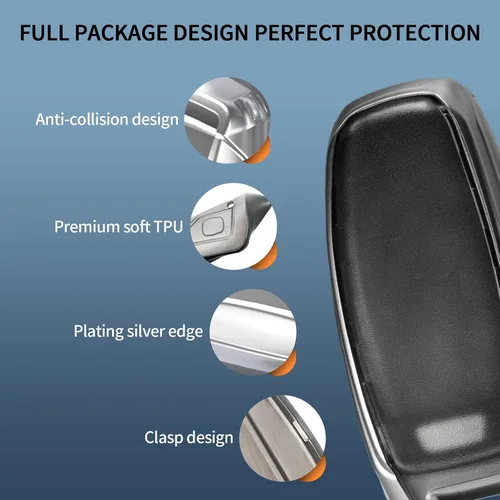 Miniatura 3 de Funda inteligente para llavero compatible con Audi A3 A6 A7 A8 E-Tron S3 S6 RS6 S7 RS7 Q7 SQ7 Q8 SQ8 3 4 botones entrada sin llave remoto TPU