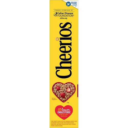 Miniatura 5 de Original Cheerios Heart Healthy - Vaso de cereales (paquete de 12) y cereal saludable Cheerios Heart, cereales sin gluten con avena integral