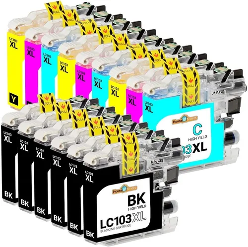 Miniatura 2 de Houseoftoners Cartucho de tinta remanufacturado para Brother LC103XL Reemplazo de alto rendimiento para Brother LC103XL MFC-J245 J285DW J4310DW