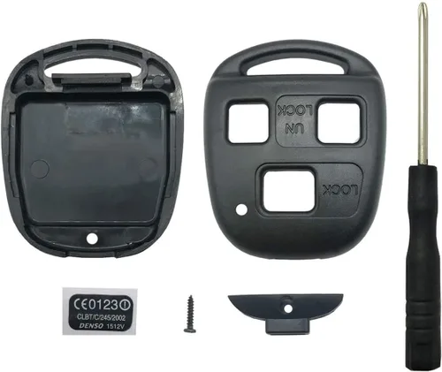 Funda de repuesto para llavero de 3 botones para Toyota Land Cruiser Prado Camry Corolla para Lexus ES GS GX is LS LX RX SC GX470 ES300 ES330 ES250