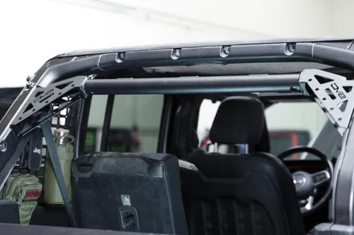 Miniatura 2 de DV8 Offroad Soporte de altavoz trasero y barra de luz para Jeep Wrangler JL 2018-2026 Monta sistemas de altavoces de abrazadera de barra