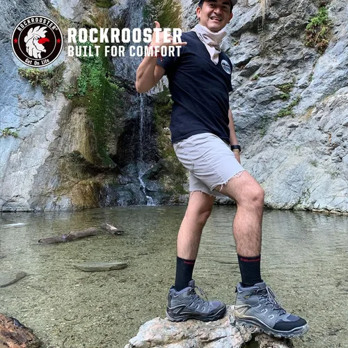 Miniatura 6 de ROCKROOSTER COOLMAX - Calcetines deportivos con control de humedad, duraderos y transpirables (paquete de 9)