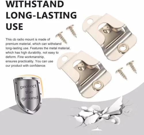 Miniatura 2 de Paquete de 2 clips de micrófono CB, soporte de micrófono CB, clips de micrófono compatibles con CB Motorola HLN9073B CDM1250 GM300 M1225 GM3688