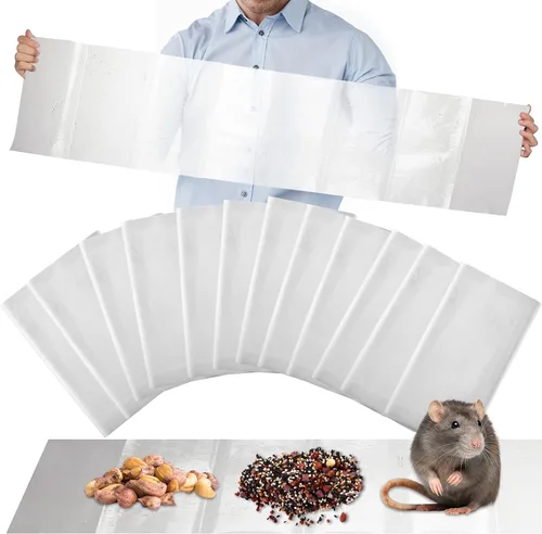 Miniatura 17 de Qualirey 4 Piezas Trampas Adhesivas de Pegamento para Ratones Ultra Grandes de 47 Pulgadas Trampa Adhesiva para Ratas que Funciona para Ratas Negro