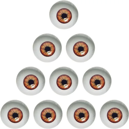 Miniatura 3 de Julie Wang Cabujón de ojos humanos de cristal con parte trasera plana de 0.236 in para esculturas artísticas de Halloween, accesorios, máscaras