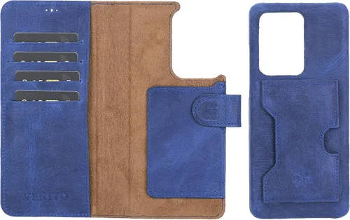 Miniatura 137 de Venito Florence - Funda de piel compatible con Samsung Galaxy S9, extra segura con bloqueo RFID, cartera desmontable para teléfono (gris decolorado)