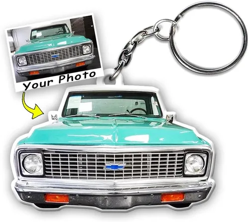 Miniatura 7 de Llavero acrílico personalizado con foto personalizada para amantes de la camioneta, accesorios de regalo para chicos de camioneta (acrílico)