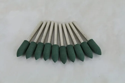 Miniatura 2 de TEMO 10 piezas de 0.236 in (1/4 pulgadas) herramienta giratoria de goma bala de pulido con vástago de 0.118 in (1/8 pulgadas) para herramientas