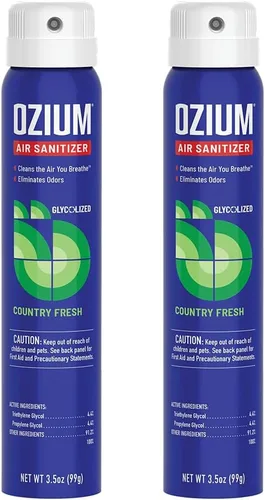 Miniatura 9 de Ozium Desinfectante de aire y eliminador de olores para hogares, automóviles, oficinas y más, Country Fresh, 3.5 onzas (paquete de 4)