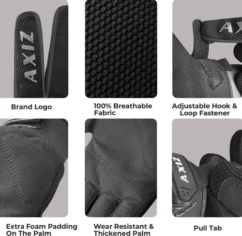 Miniatura 3 de AXIZ Guantes de motocicleta para hombres y mujeres, guantes de ciclismo protegidos para pantalla táctil para MTB BMX, motocross, carreras