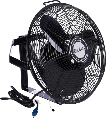 Miniatura 4 de Air King 9518 Ventilador de montaje en pared de grado industrial de 18 pulgadas, 1/6 caballos de fuerza, negro