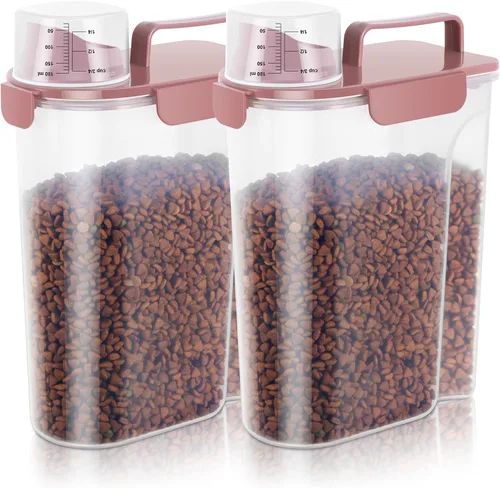 Miniatura 15 de LEAWALK Recipiente hermético de almacenamiento de alimentos para perros y gatos de 5 libras con boquilla grande mejorada, sin BPA, recipientes