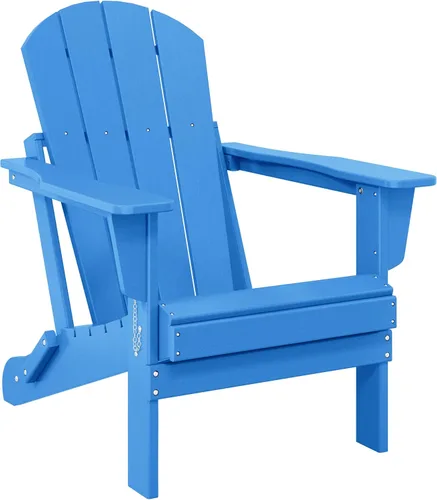 Miniatura 23 de HDPE Laguna Silla Adirondack plegable de polietileno (juego de 2), teca