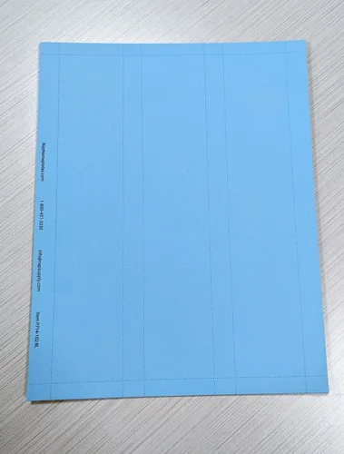 Miniatura 2 de Insertos de placa de identificación de papel perforado, paquete de 20 (8 x 2 pulgadas, azul)