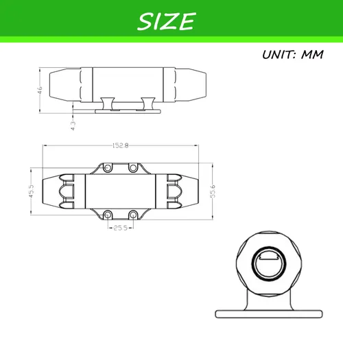 Miniatura 6 de Soporte de fusible ANL 150A calibre 0/2/4 AWG en línea con fusible de 150 amperios