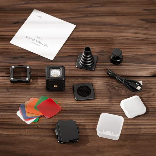 Miniatura 9 de SmallRig RM01 Mini Luz de Vídeo LED Impermeable Kit de Iluminación Portátil con 8 Filtros de Color, Luz de Fotografía de Relleno Regulable 5600K