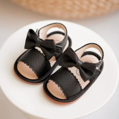Miniatura 96 de Meckior Sandalias de verano con punta abierta y suave de piel sintética para bebés y niñas pequeñas