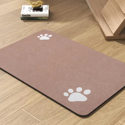 Miniatura 9 de Tapete para comedero de mascotas, absorbente, para tazón de alimentos y dispensador de agua del perro, no deja manchas, se seca rápido, de 23 x 34
