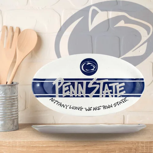 Miniatura 3 de Magnolia Lane Penn State Nittany Lions - Plato ovalado de melamina de alta resistencia de 12 pulgadas para fiesta en estacionamiento, barbacoas