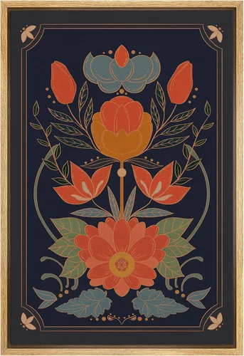 Miniatura 155 de SIGNFORD Lienzo impreso para pared, acuarela, floral, retro, abstracto, naturaleza, desierto, ilustraciones florales botánicas, arte moderno