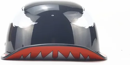 Miniatura 4 de Gorra de béisbol retro, casco de apertura de moda, medio casco de motocicleta, adecuado para hombres y mujeres adultos, para ayudar a los cruceros a