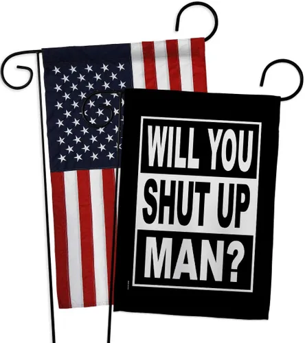 Miniatura 12 de Will You Shut Up Garden House Flag - Set Patriotic Vote President Democrat Republican Tea Party United State American Election - Decoration Banner