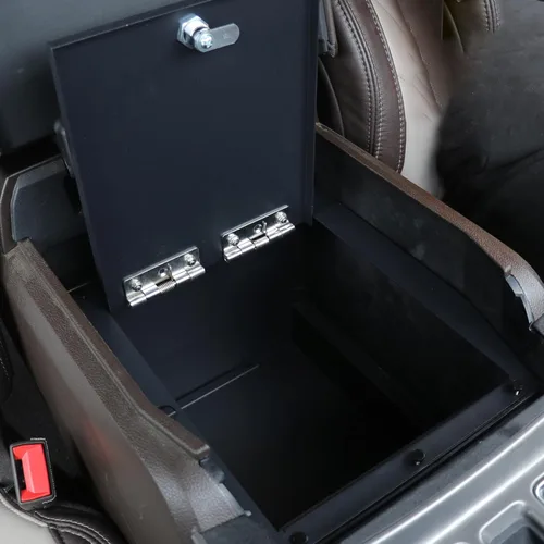 Miniatura 9 de Caja de seguridad con cerradura de combinación de 3 dígitos, organizador de consola central, compatible con 2017 2018 2019 Ford F150, inserto
