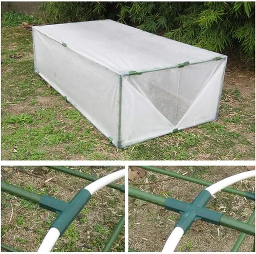 Miniatura 4 de 25 conectores de marco de invernadero de 0.63 pulgadas, accesorios de PVC para edificios, tubo de esquina de 3 vías y 4 vías, clips giratorios