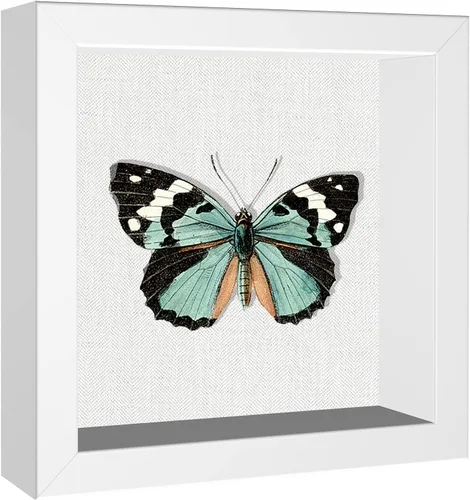 Miniatura 31 de Califortree 8x8 Caja Expositora con Marco de Sombra y Parte Trasera de Lino Suave - Incluye Alfileres, Caja Expositora para Recuerdos, Flores, Negro
