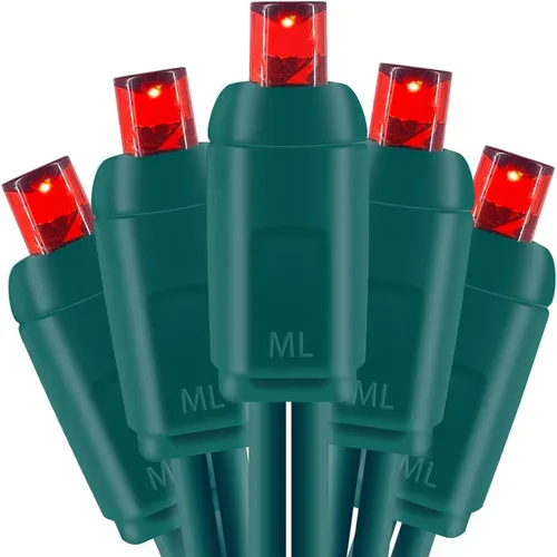 Miniatura 12 de Mini luces LED de Navidad de 0.197 in, tira de luces LED para decoración de árboles de Navidad en exteriores e interiores, grado comercial, cable