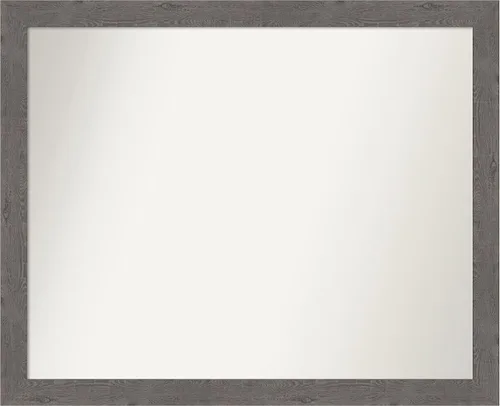 Miniatura 262 de Amanti Art Espejo de baño gris para sobre el fregadero, 31 x 48 pulgadas, espejo de tocador rectangular estrecho de color gris, marco de madera