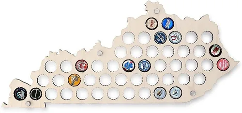 Miniatura 47 de Torched Mapa de tapa de cerveza de Virginia Occidental, soporte de tapa de cerveza de los Estados Unidos, decoración de pared, regalo para amantes