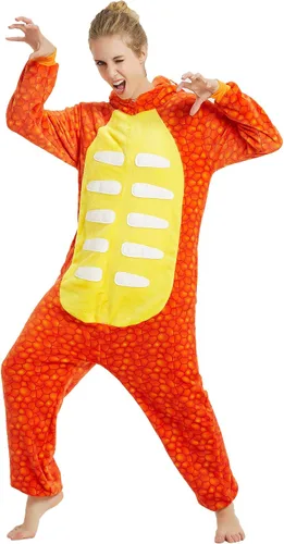 Miniatura 3 de Pijama de una pieza para adultos, disfraz de dinosaurio, para mujer