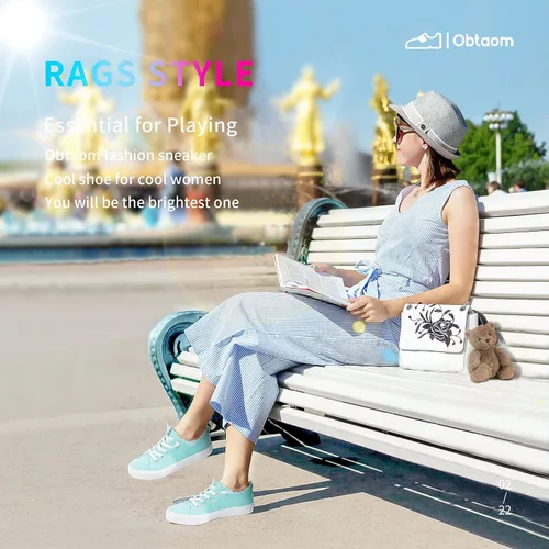 Miniatura 5 de Obtaom Play Tenis de lona para mujer, sin cordones, a la moda, blanco desgastado y estampado de leopardo