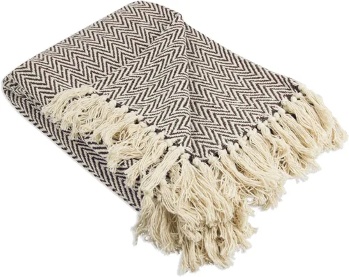 Miniatura 18 de DII Chevron Throw Collection Maneja de mano de algodón, 50x60, alcachofa