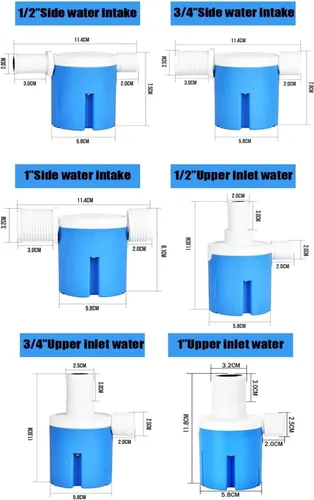 Miniatura 2 de 1/2" 3/4" 1" Automatic Water Level Control Valve Float Ball Tank Tower Pool Switch Inlet Stop(1/2",INTERNAL INSTALLATIO_SIDE WATER INTAKE)