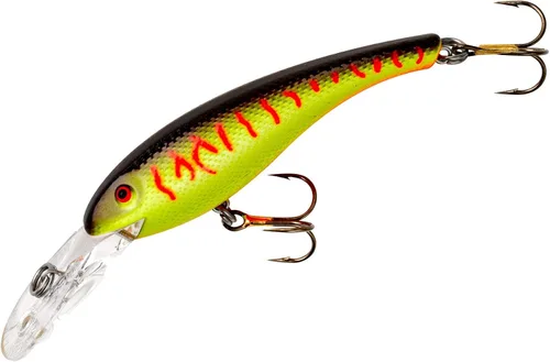 Miniatura 10 de Cotton Cordell Wally Diver Walleye Crankbait Señuelo de pesca Gancho Chartreuse