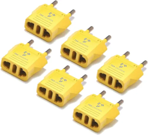 Miniatura 11 de Adaptador de corriente de viaje de Estados Unidos a Bélgica para conectar enchufes eléctricos de América del Norte a tomacorrientes belgas para Negro