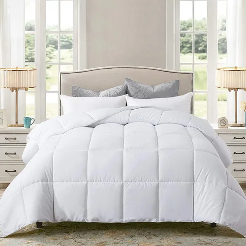 Miniatura 11 de EnvioHome Juego de edredón tamaño Queen con fundas de almohada, ultra suave y acogedor, ligero, estampado, color beige