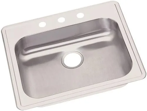 Miniatura 15 de Elkay GE12521 Dayton Fregadero de cocina empotrable de una sola cubeta de acero inoxidable de 25" - 1 orificio para grifo